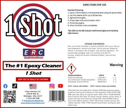 1 Shot - Epoxy Cleaner powered by ERC – Epoxy Resinous Cleaner